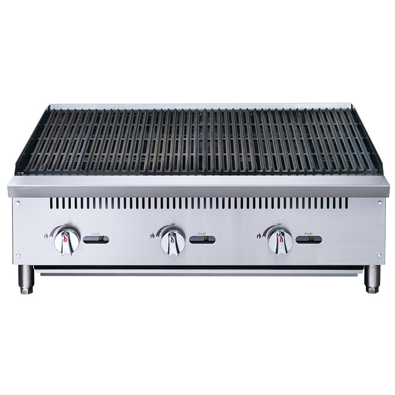 Chef AAA - TCCB36, Commercial 36 in. Countertop Charbroiler NG