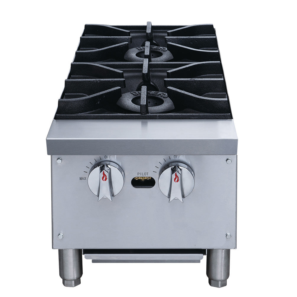 Chef AAA - TCHPA12 Commercial 12" Countertop Hot Plate with 2 Burners