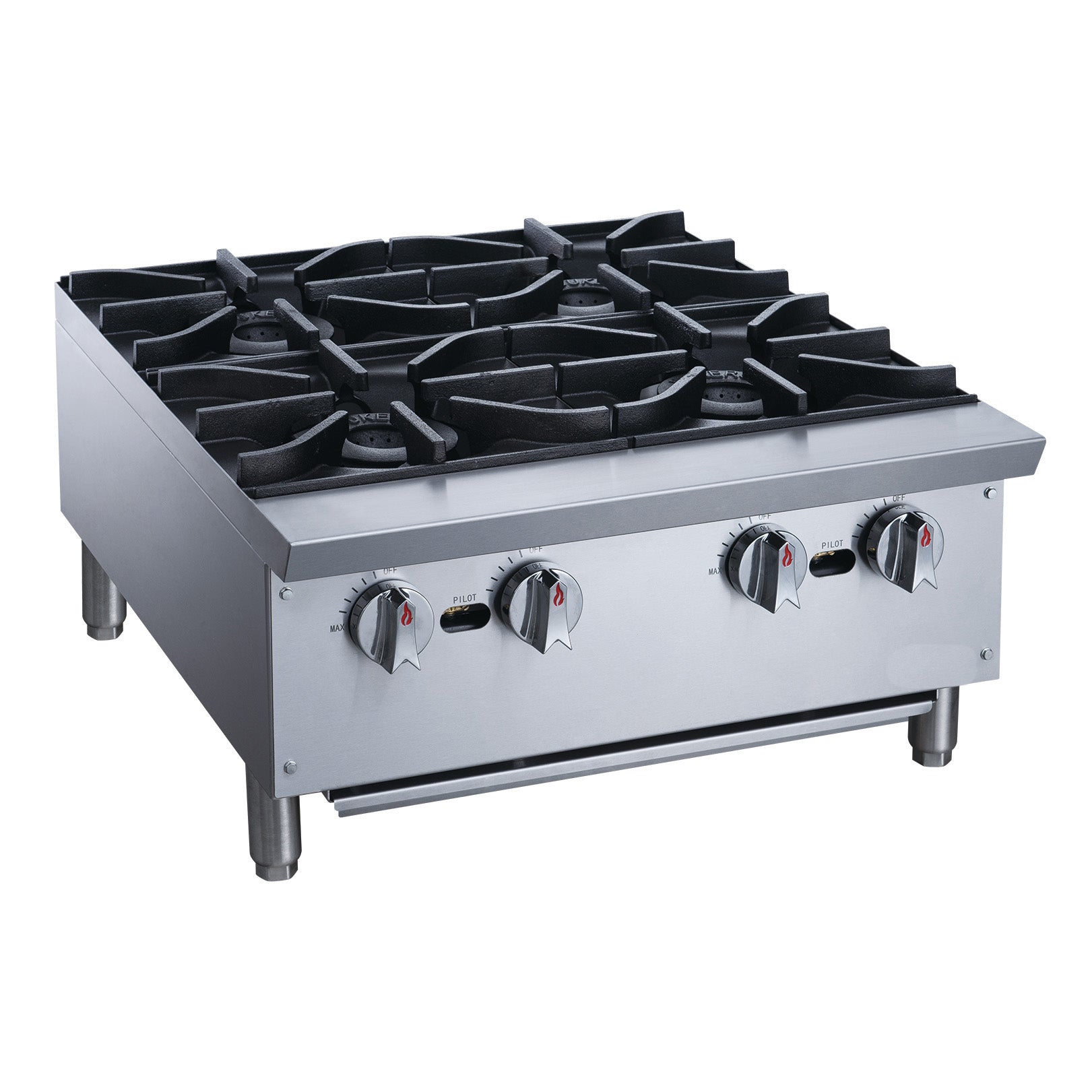 Chef AAA - TCHPA24, Commercial 24" Hot Plate with 4 Burners NG