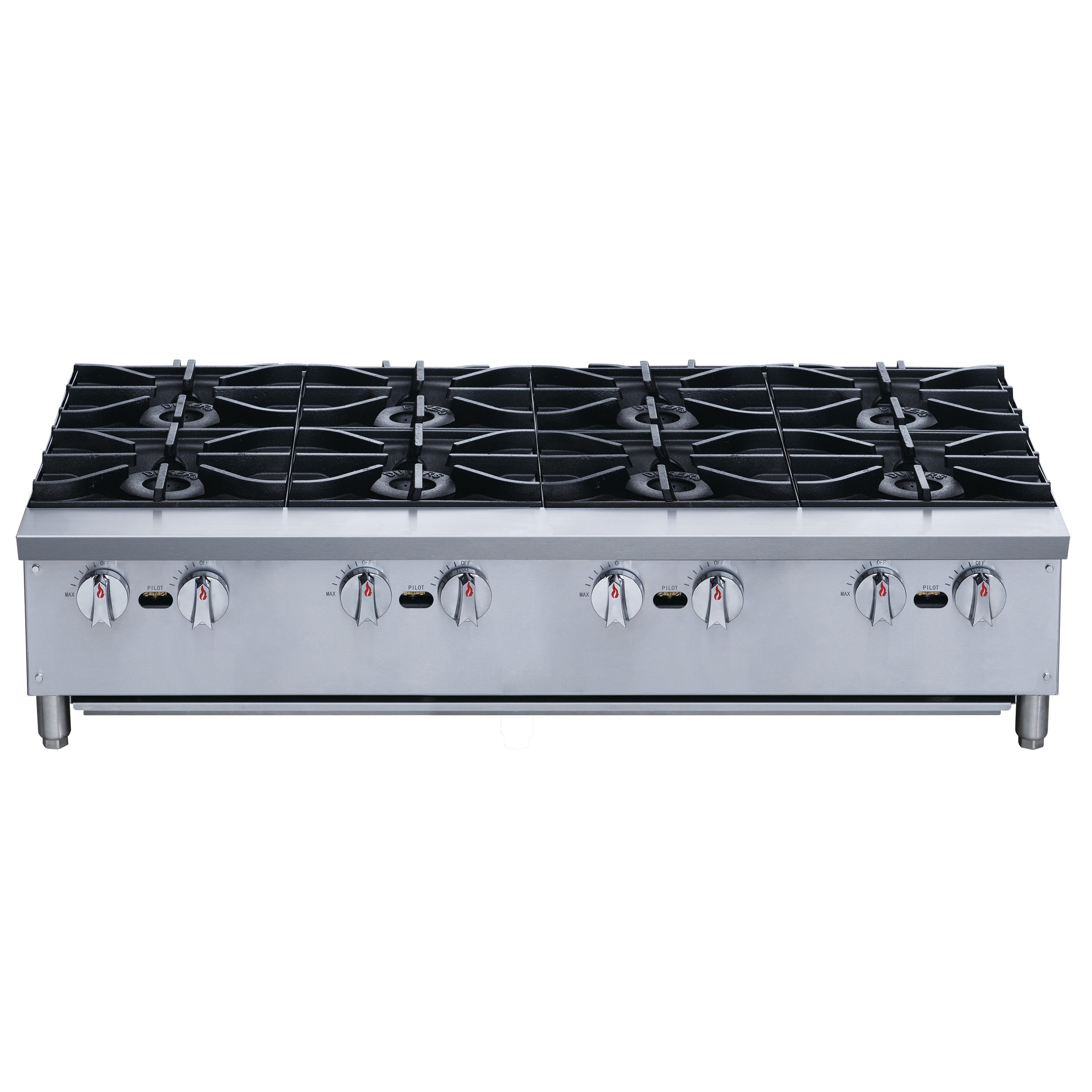 Chef AAA - TCHPA48, Commercial 48" Hot Plate with 8 Burners NG