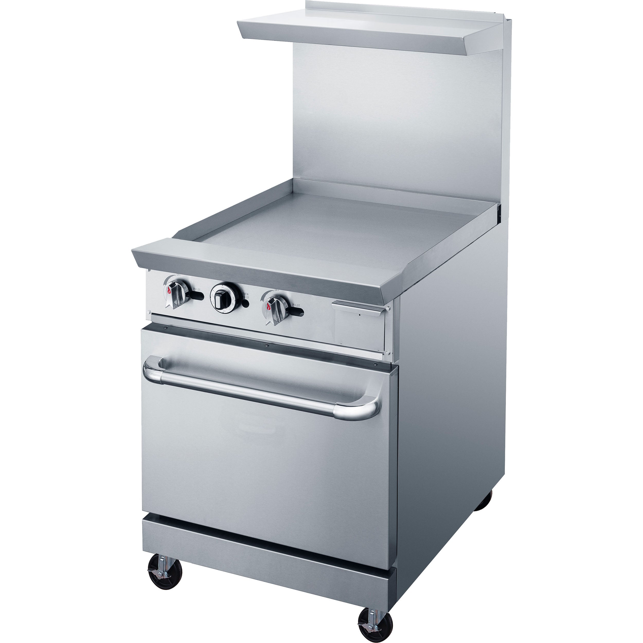 Chef AAA - TCR24-GM, Commercial 24" Oven Range 24" Griddle Natural Gas