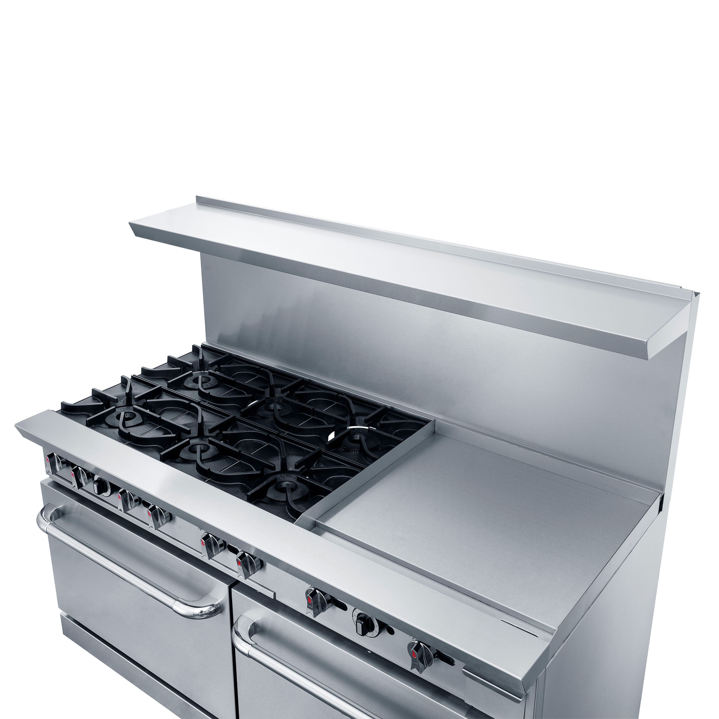 Chef AAA - TCR60-4B36GM-NG, Commercial 60" Oven Range Four Open Burner with 36" Griddle Natural Gas