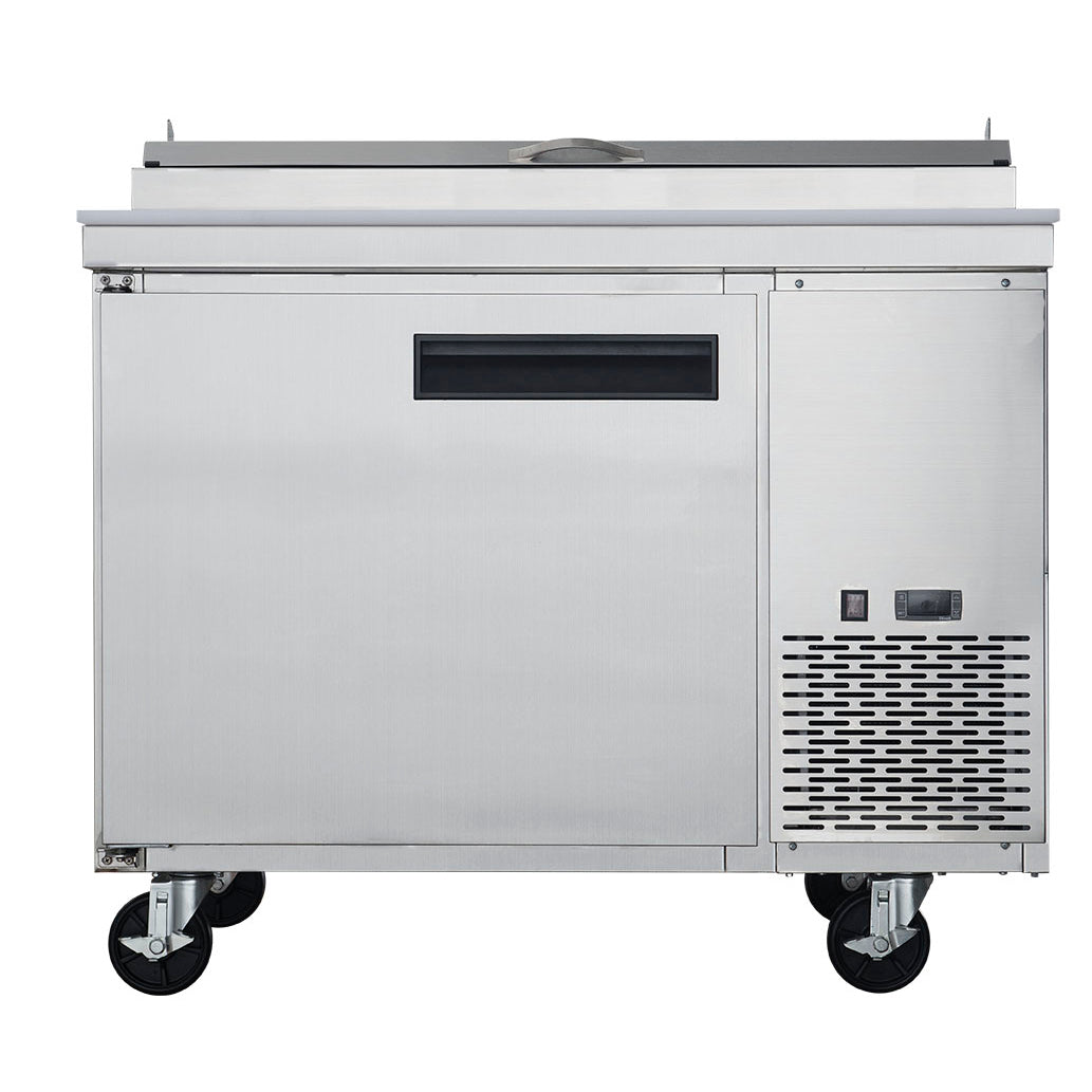 Chef AAA - TICL1-HC, 44" Commercial Sandwich Prep Table Refrigerator 6 Pans 1 Door Stainless Steel 9.8 cu.ft.