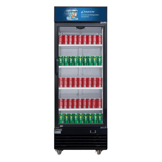Dukers - DSM-15R, Commercial 28" 1 Glass Door Merchandiser Refrigerator 14.72cu.ft. NSF