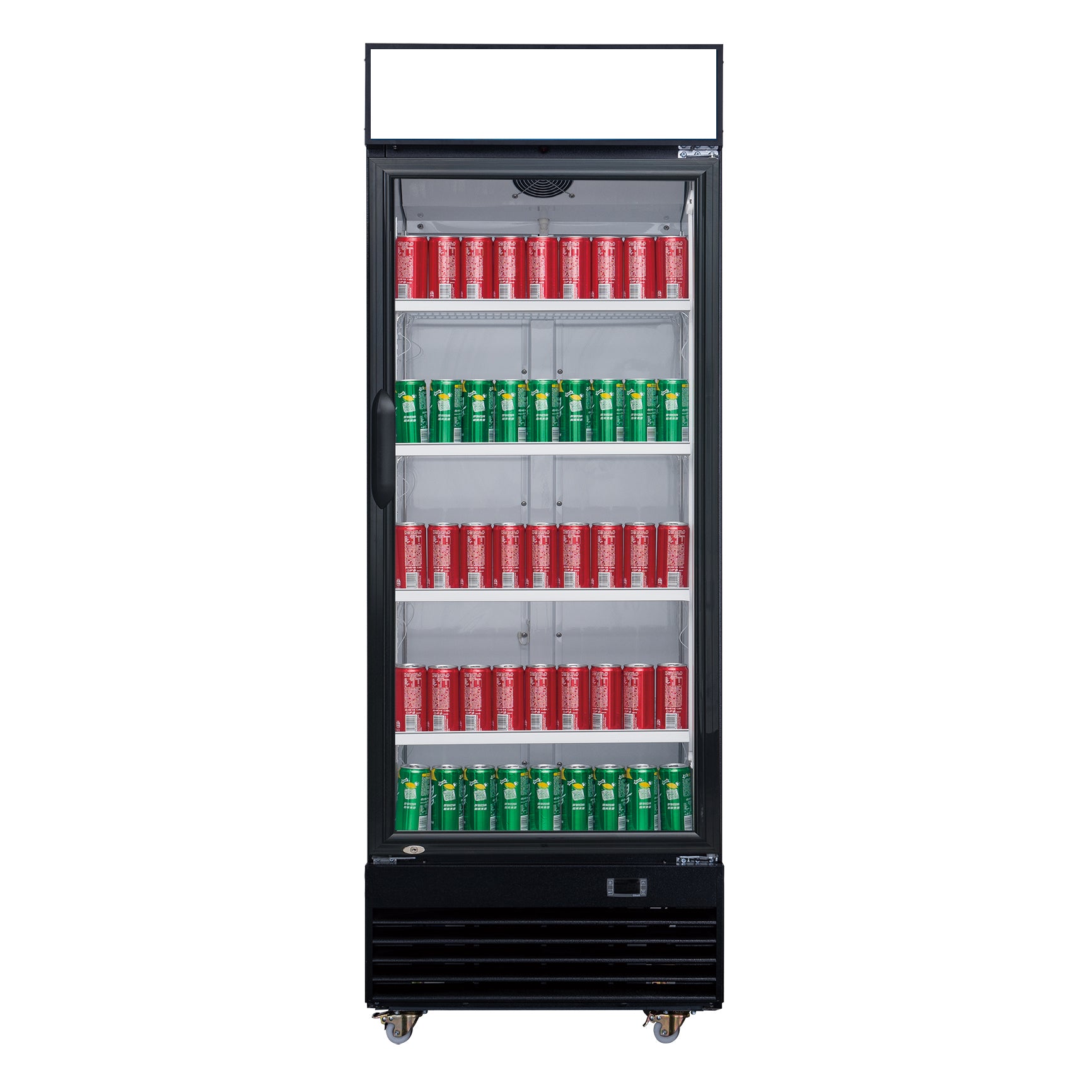 ChefAAA - TSM-15R Commercial Single Glass Swing Door Merchandiser Refrigerator