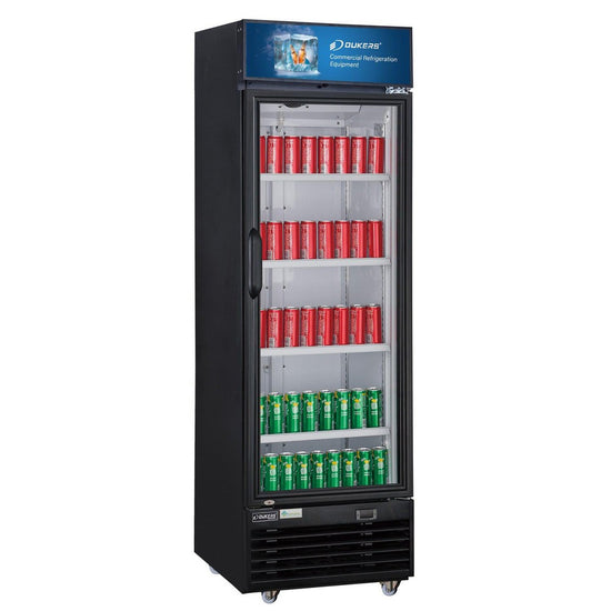 Dukers - DSM-15R, Commercial 28" 1 Glass Door Merchandiser Refrigerator 14.72cu.ft. NSF