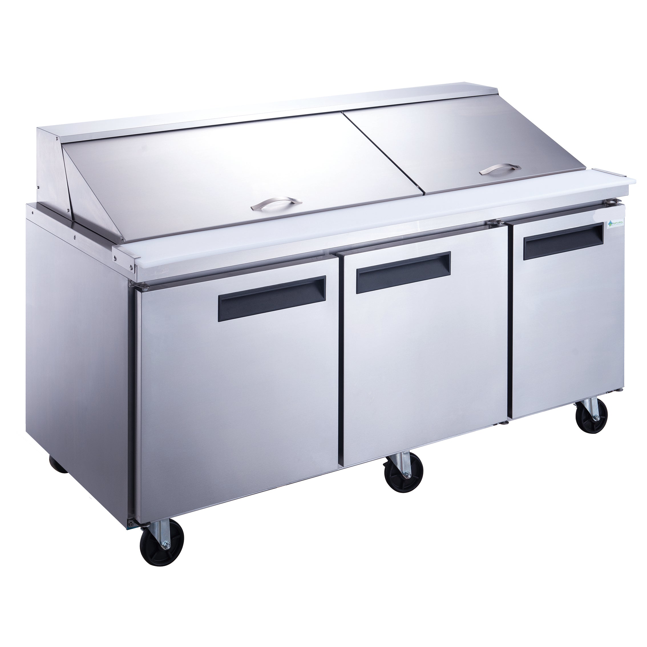 Chef AAA - TSP72M, Commercial 72" 30 Pan Salad Sandwich Food Prep Table Refrigerator Mega Top
