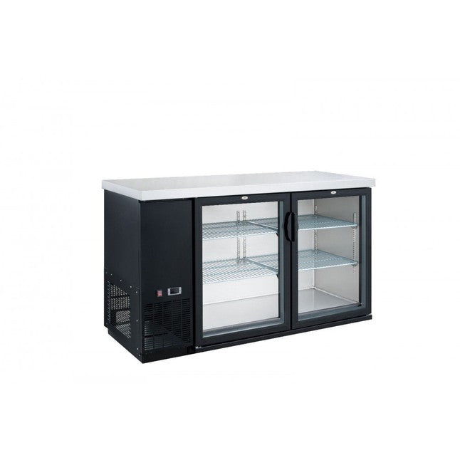 Chef AAA - TBB-60G-HC, Commercial 61" Glass Door Back Bar Refrigerator 15.2 cu.ft.