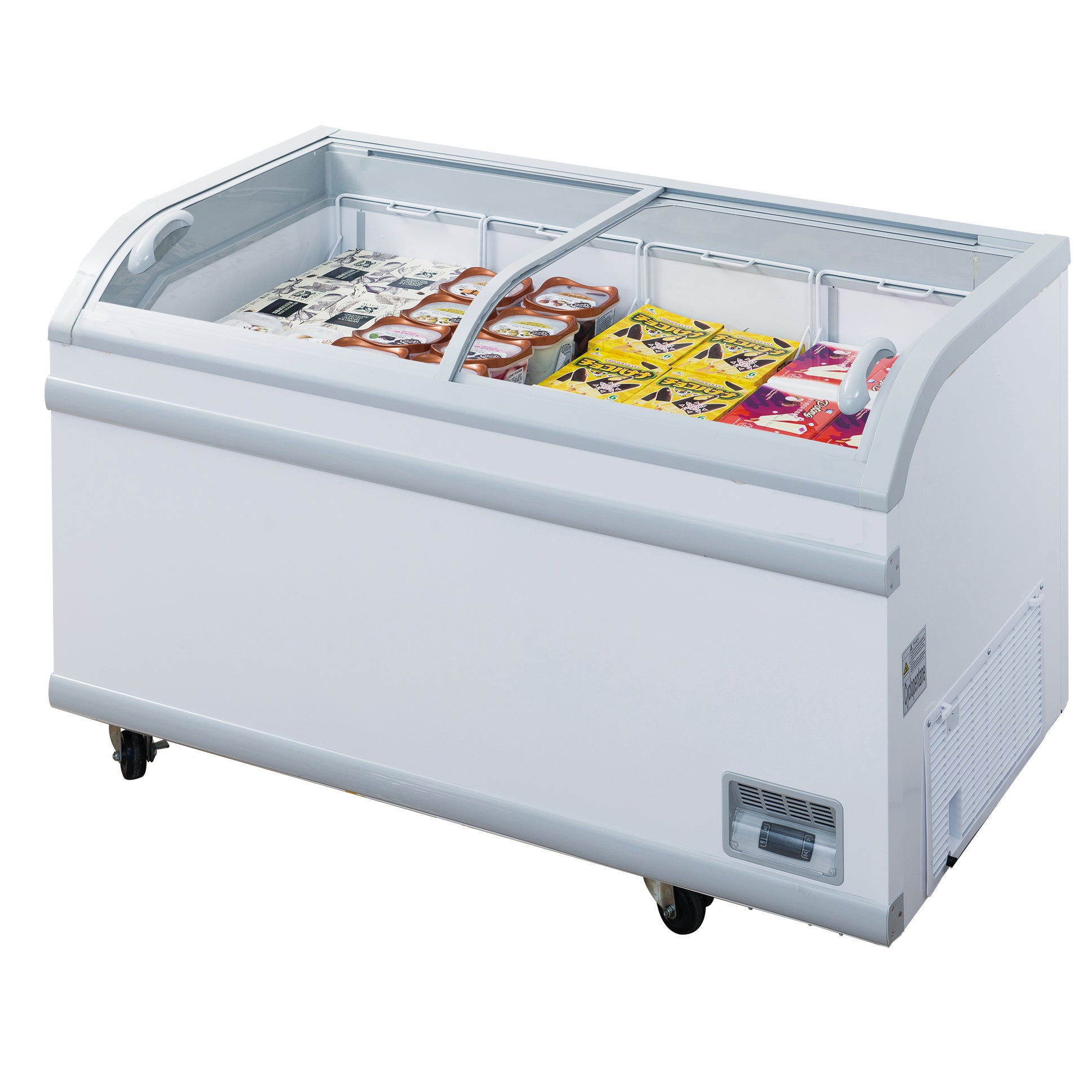 Chef AAA - TD-500Y, Commercial 56" Glass Door Frozen Food or Ice Cream Chest Freezer Display