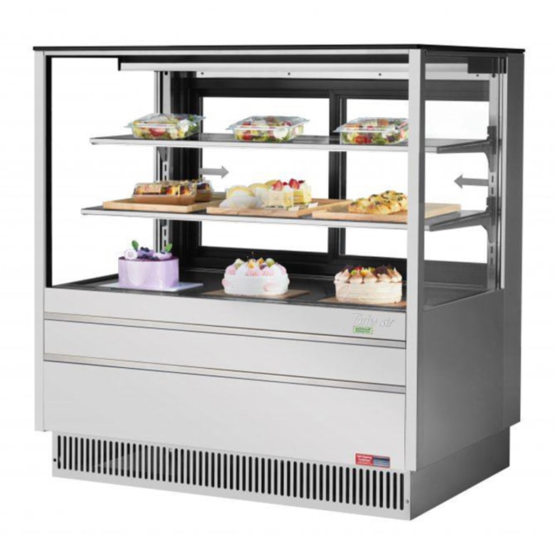 Turbo Air TCGB-48UF-S-N 47 7/8" Full Service Bakery Display Case w/ Straight Glass - (3) Levels, 115v