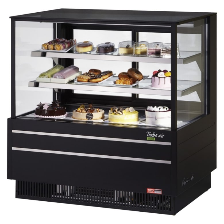 Turbo Air TCGB-48UF-B-N 48 1/2" Full Service Deli Case w/ Straight Glass - (3) Levels, 115v