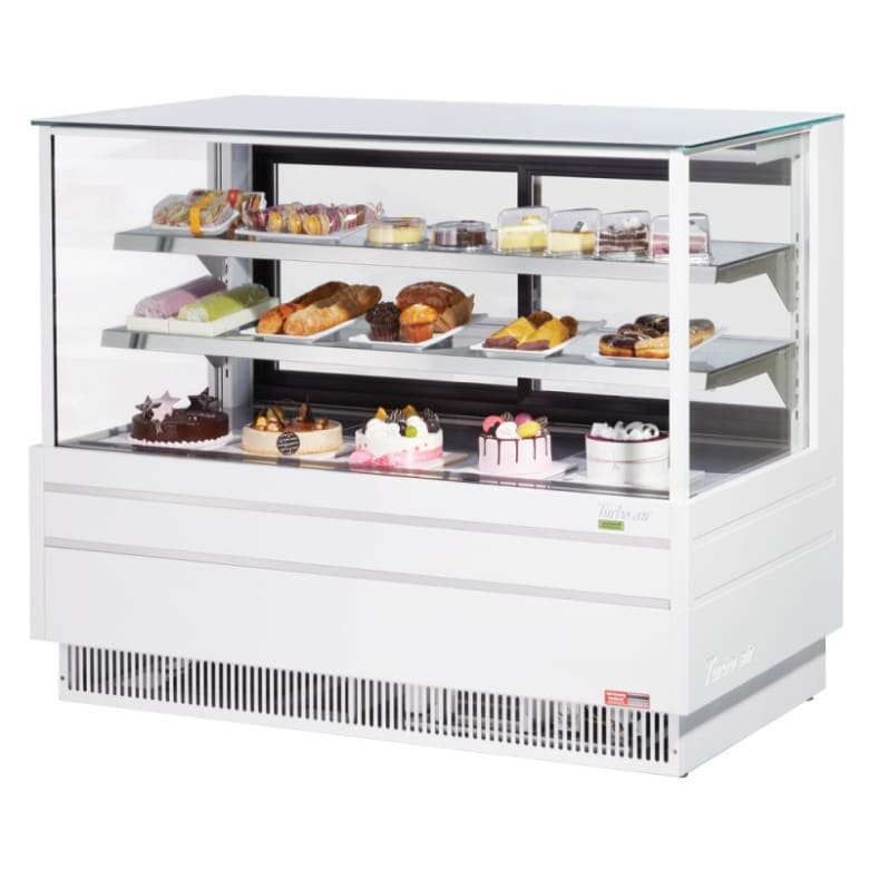 Turbo Air TCGB-60UF-W(B)-N 60 1/2" Full Service Deli Case w/ Straight Glass - (3) Levels, 115v