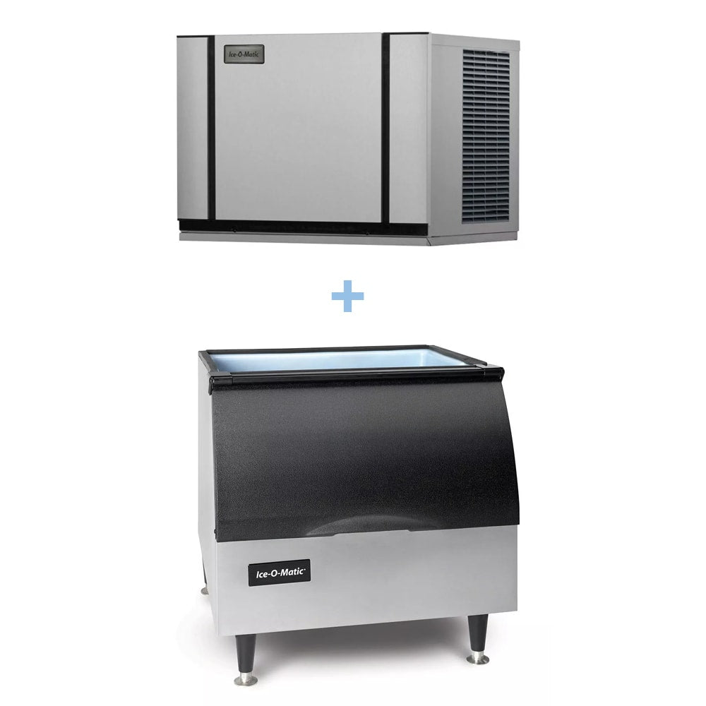 Ice-O-Matic - c Commercial 316 lb Full Cube Ice Maker w/ Bin - 242 lb Storage, Air Cooled, 115v