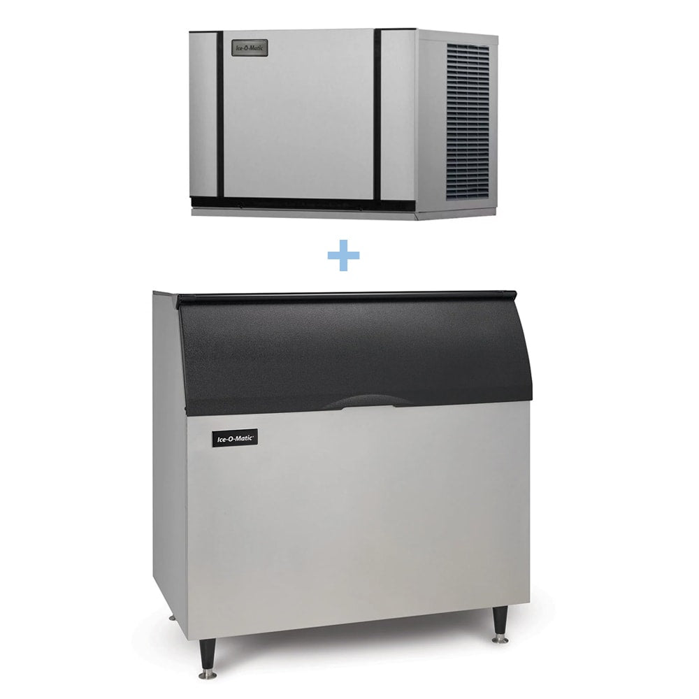 Ice-O-Matic - CIM0430HA/B110PS Commercial 435 lb Half Cube Ice Maker w/ Bin - 854 lb Storage, Air Cooled, 115v