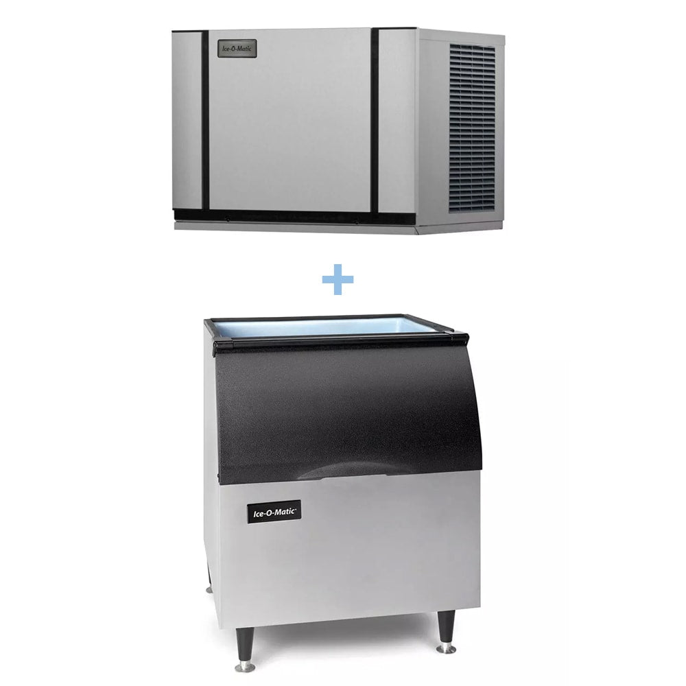 Ice-O-Matic - CIM0430HA/B40PS Commercial 435 lb Half Cube Ice Maker w/ Bin - 344 lb Storage, Air Cooled, 115v