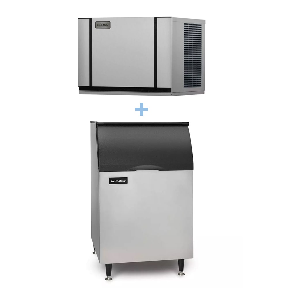 Ice-O-Matic - CIM0430HA/B55PS Commercial 435 lb Half Cube Ice Maker w/ Bin - 510 lb Storage, Air Cooled, 115v