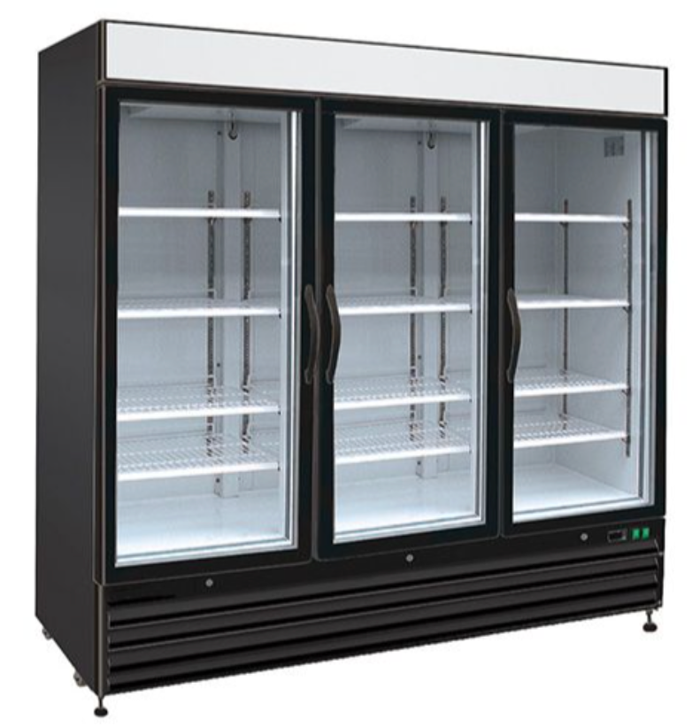 TGDF70'' THREE SECTION Glass Door Merchandiser Freezer