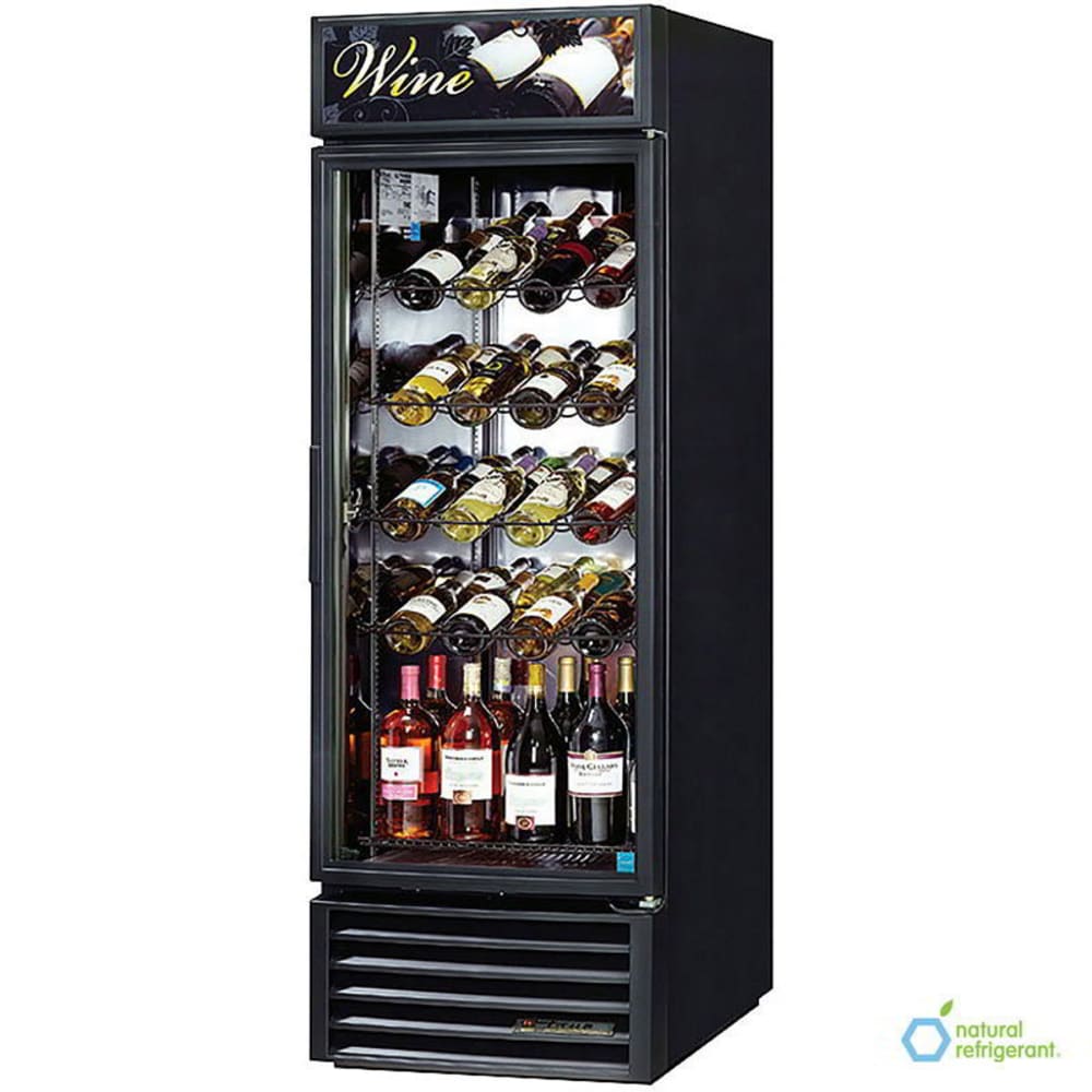 True GDM-23W-HC~TSL01 27" One Section Wine Cooler w/ (1) Zone - 106 Bottle Capacity, Black, 115v