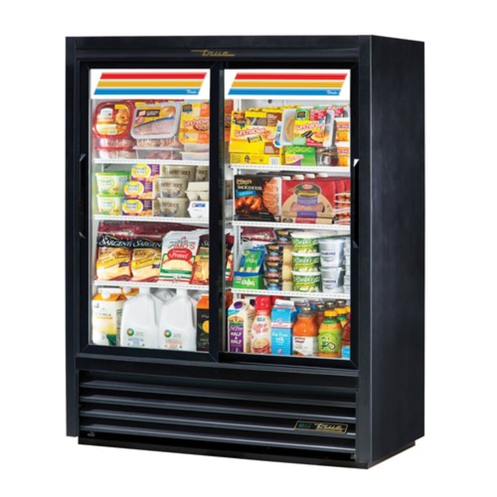 True GDM-41SL-60-HC-LD 47" Two Section Glass Door Merchandiser, (2) Sliding Doors, 115v