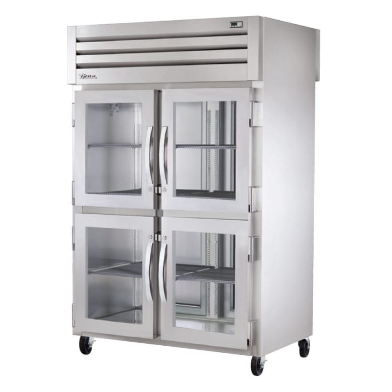 True STG2R-4HG-HC 52 3/5" Two Section Reach In Refrigerator, (4) Left/Right Hinge Glass Doors, 115v