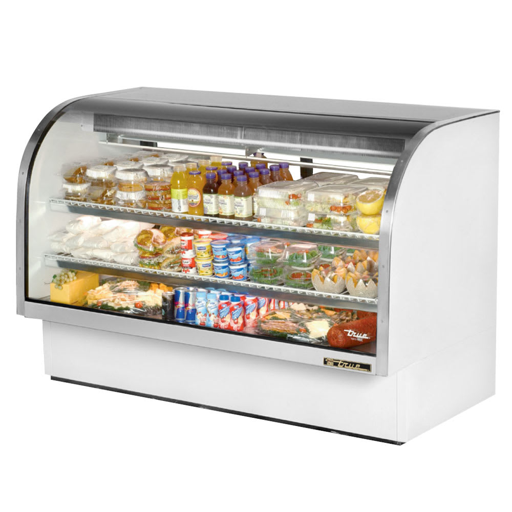 True TCGG-72-HC-LD 72" Full Service Deli Case w/ Curved Glass - (3) Levels, 115v