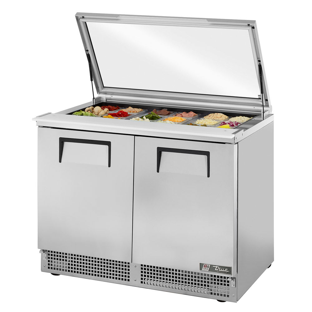 True TFP-48-18M-FGLID, Commercial 48" Sandwich/Salad Prep Table w/ Refrigerated Base, 115