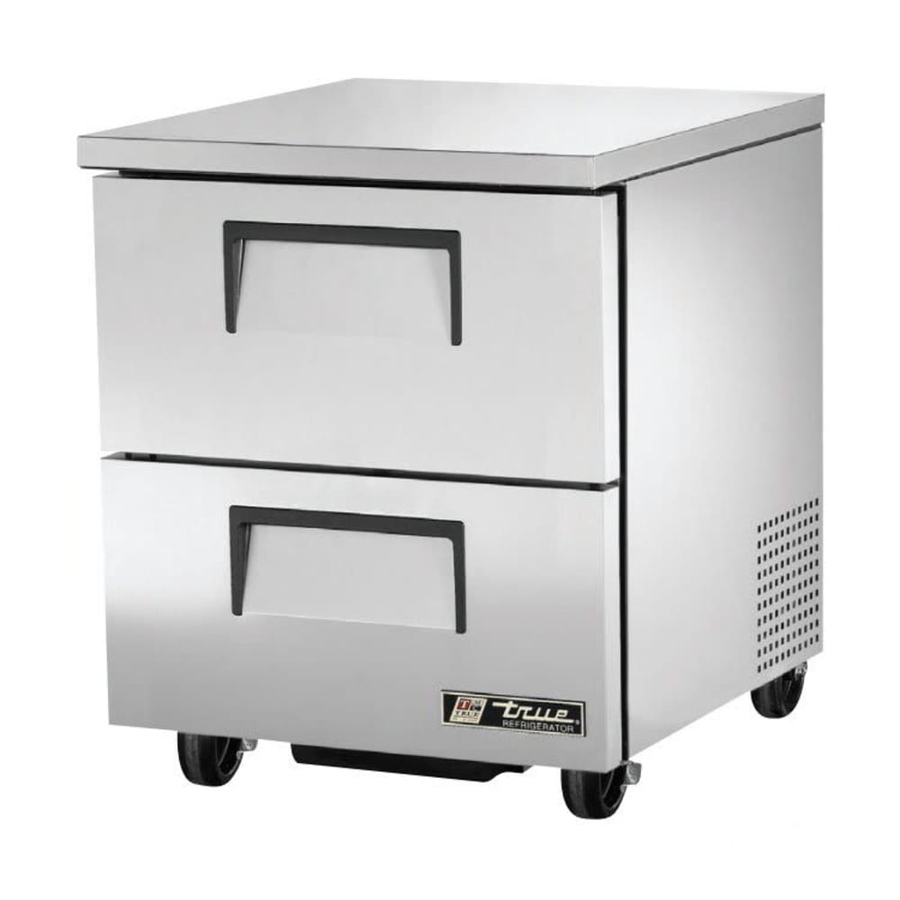 True TUC-27D-2-HC, Commercial 27" W Undercounter Refrigerator w/ (1) Section & (2) Drawers, 115v