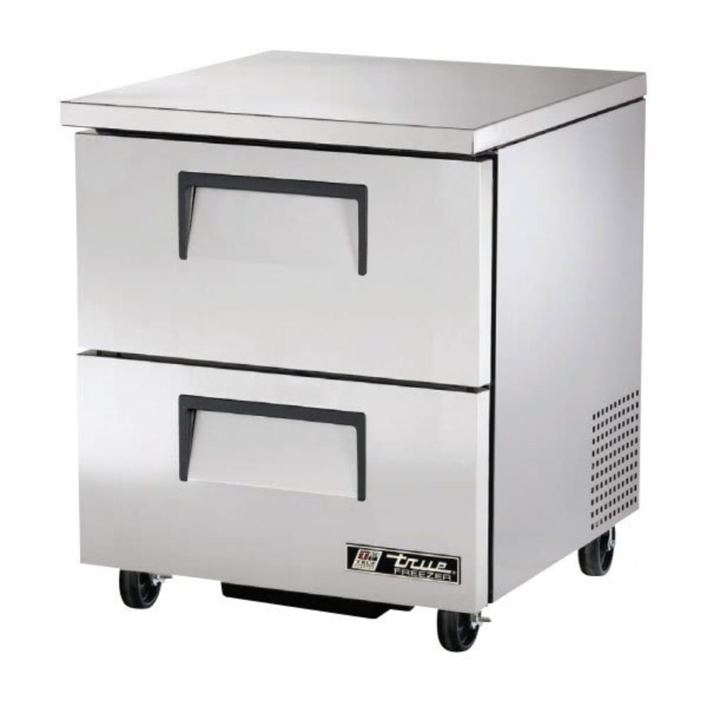 True TUC-27F-D-2-HC, Commercial 28" W Undercounter Freezer w/ (1) Section & (2) Drawers, 115v