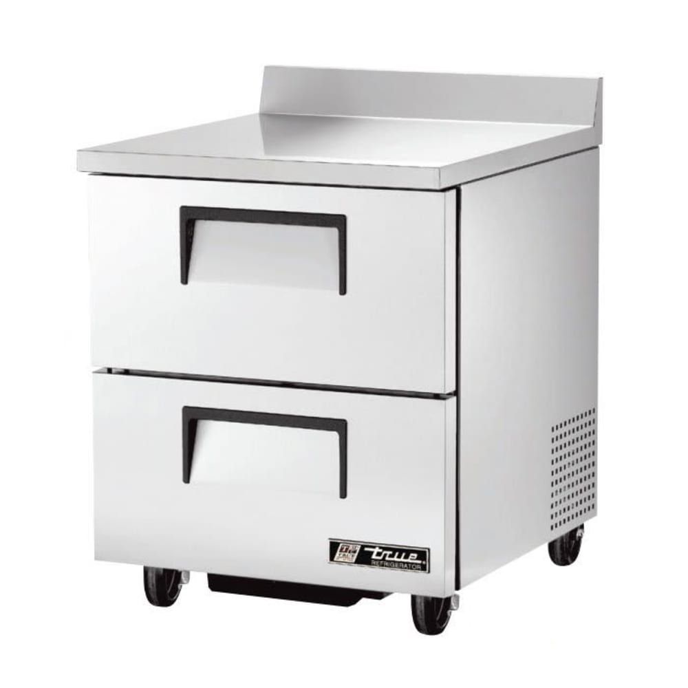 True TWT-27D-2-HC 28" Worktop Refrigerator w/ (1) Section & (2) Drawers, 115v