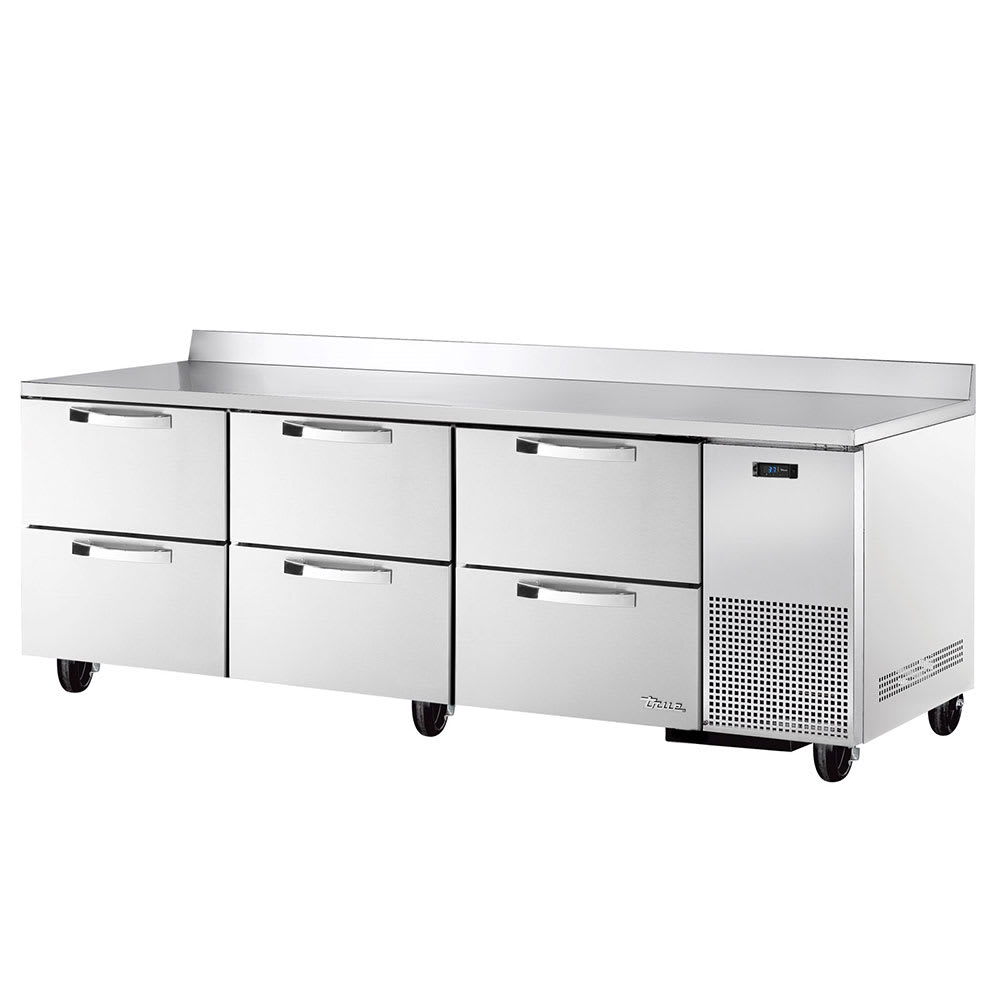 True TWT-93D-6-HC~SPEC3 93" Worktop Refrigerator w/ (3) Sections & (6) Drawers, 115v