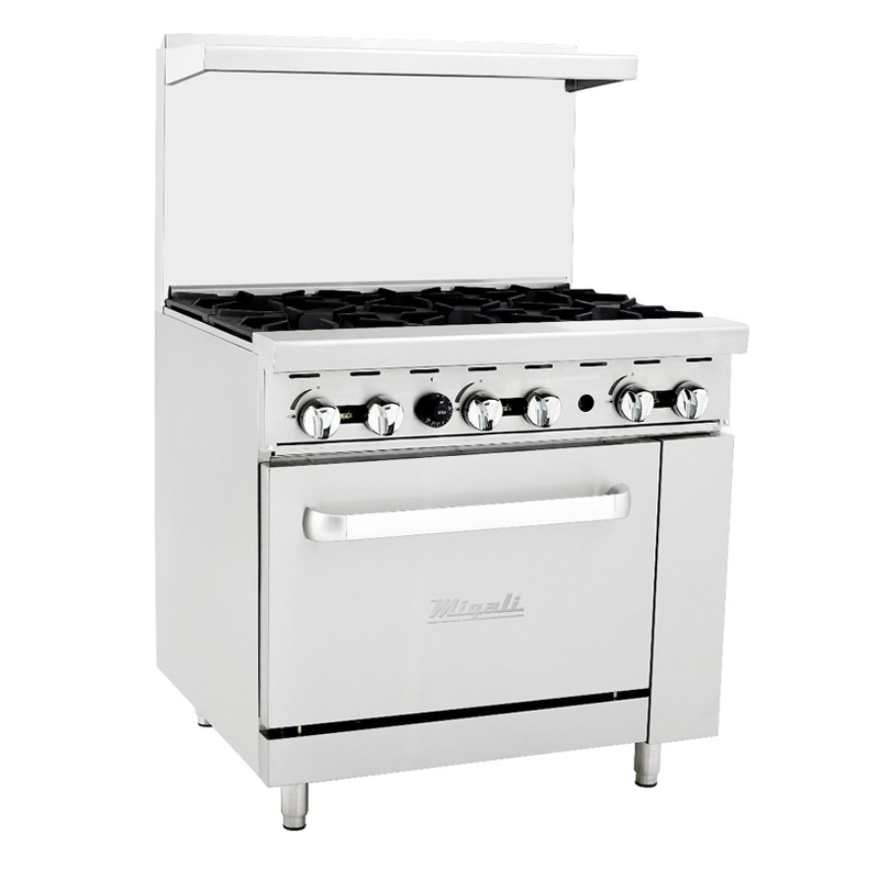 6-Burner Range Oven Natural Gas C-RO6-NG