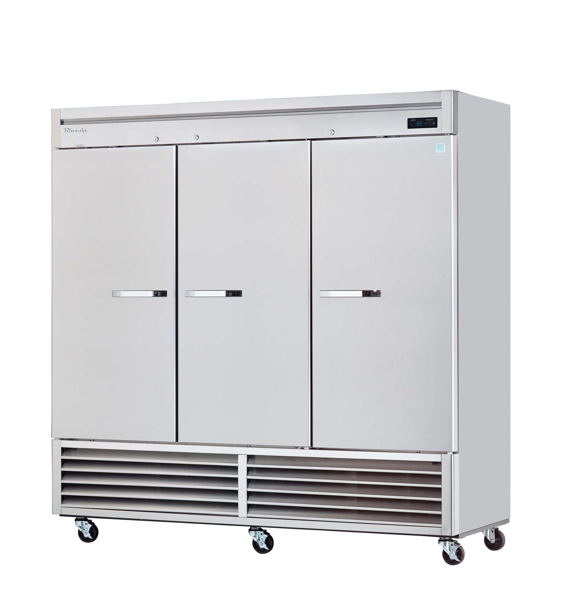 Blue Air - BSR72-HC, 3 Solid Doors Stainless Refrigerator, Bottom-Mount Compressor,  R-290 Refrigerant