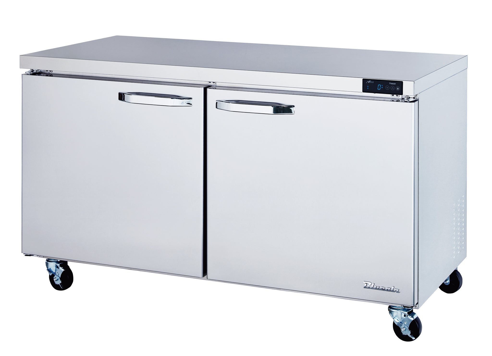 Blue Air - BLUF60-HC, 2 Doors All Stainless Undercounter Freezer - 60" wide, 16.5 cu/ft., R-290 Refrigerant