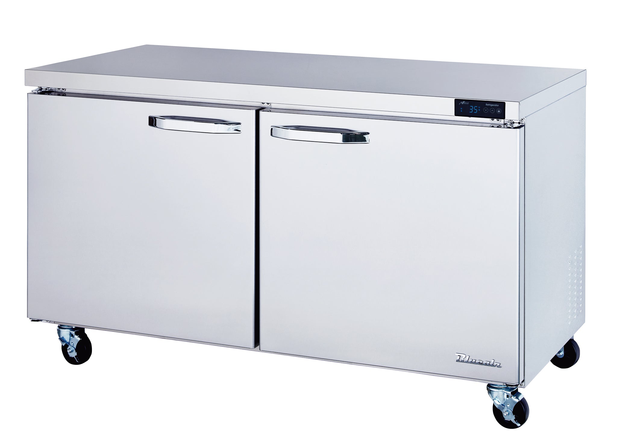 Blue Air - BLUR60-HC, 2 Doors All Stainless Undercounter Refrigerator - 60" wide, 16.5 cu/ft., R-290 Refrigerant