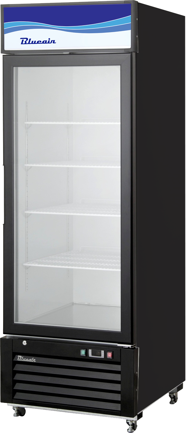 Blue Air - BKGM23B-HC, 23 CuFt. 1 Glass Door Refrigerator (Swing), R-290 Refrigerant