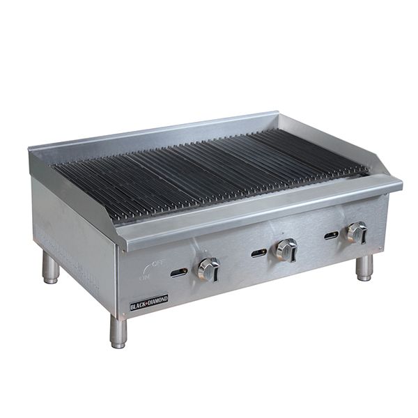 Black Diamond - ECTC-36/NG, Standard  Gas Charbroiler, 3 Burner, 90K