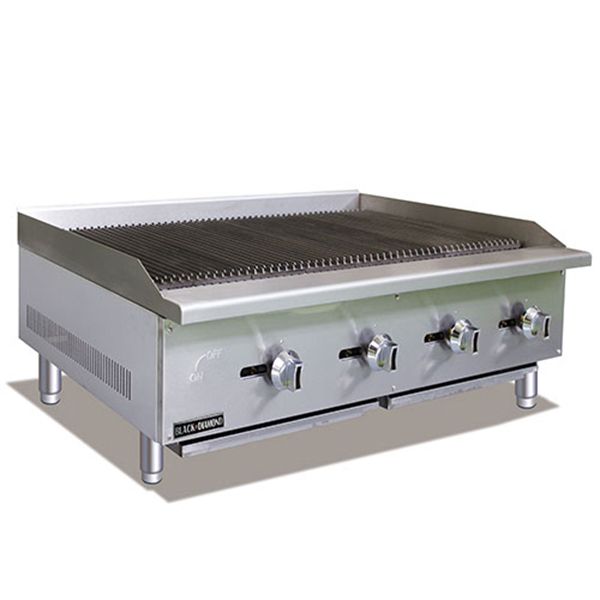 Black Diamond - ECTC-48/NG, Standard  Gas Charbroiler, 4 Burner, 120K