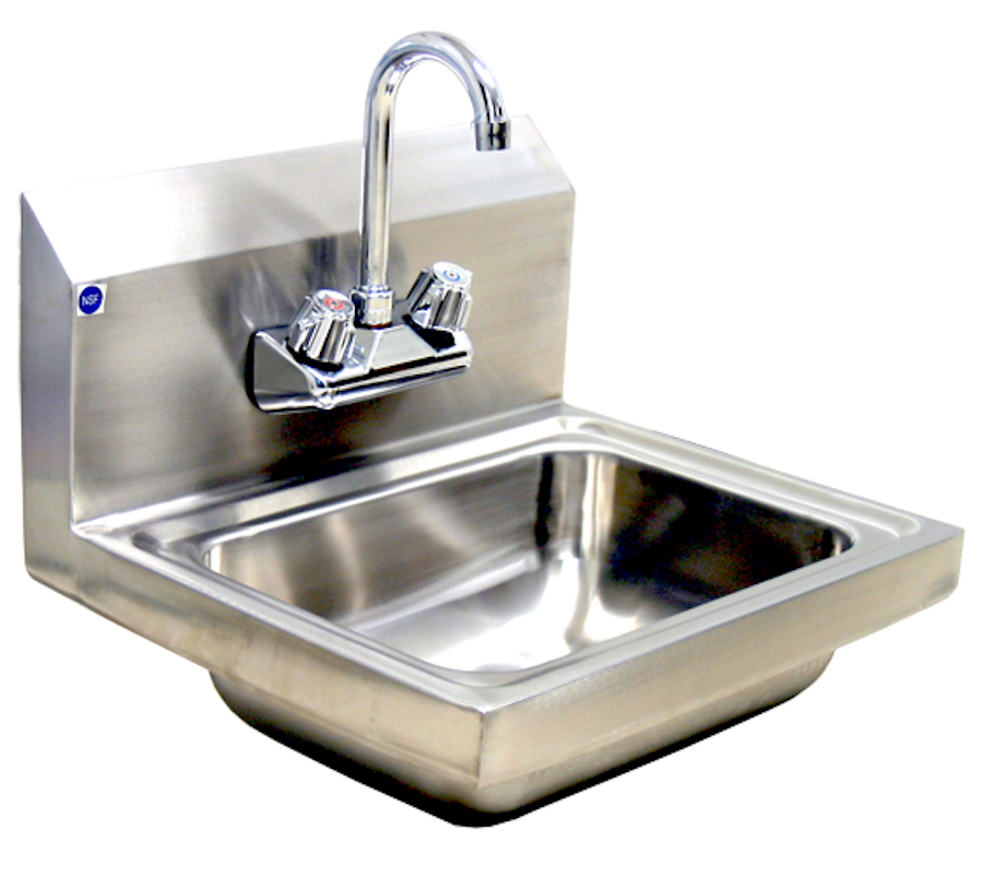 Blue Air - BSH-14/LF, Hand Sink with 1 Lead Free Faucet(10x14) & 1 Drain Basket.