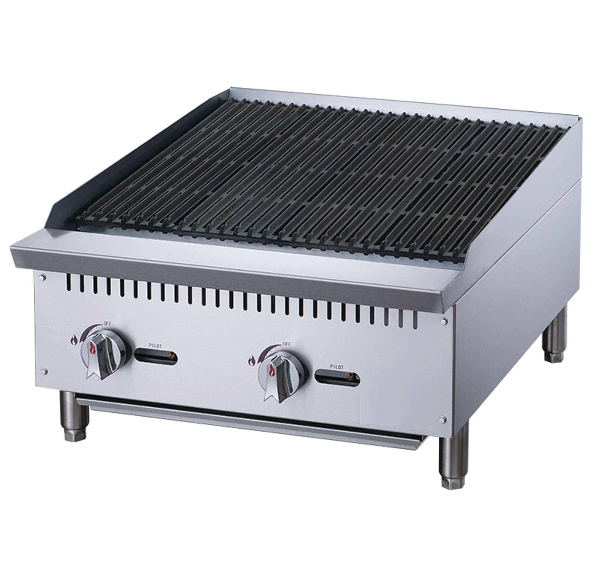 Chef AAA - TCCB24, Commercial 24 in. Countertop Charbroiler NG