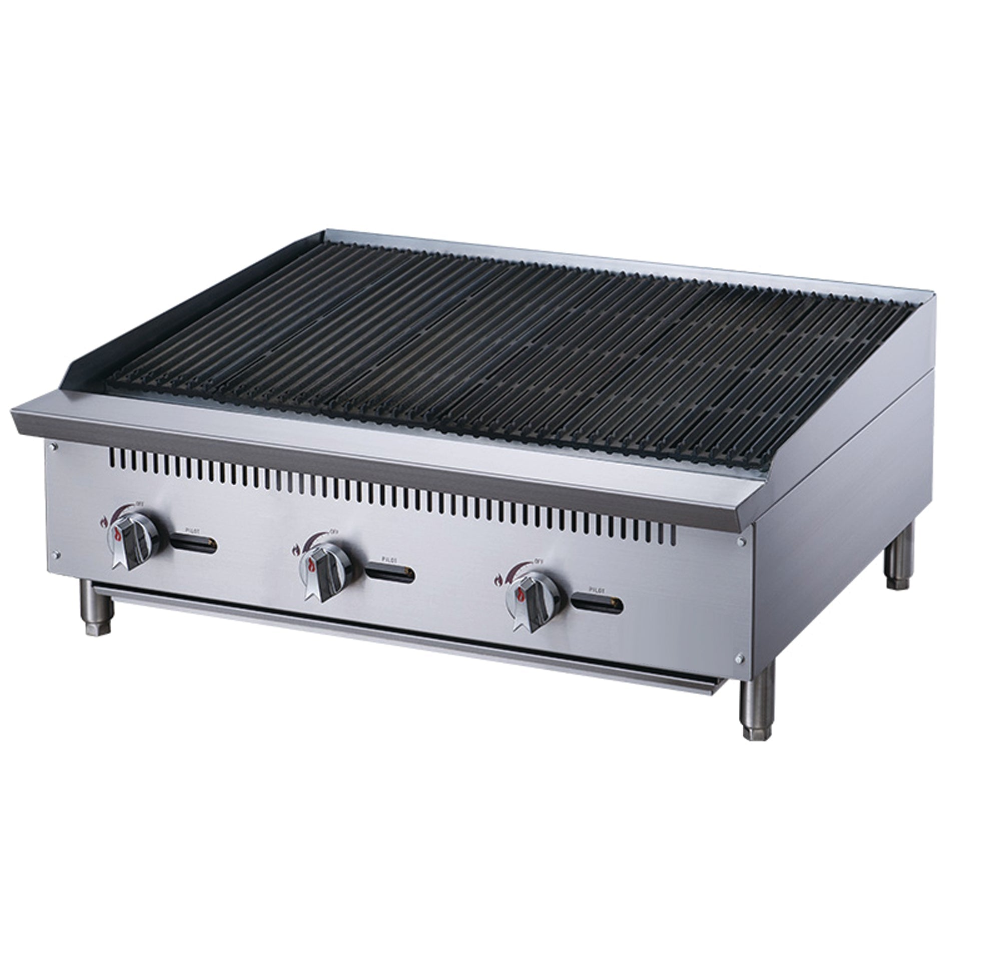Chef AAA - TCCB36, Commercial 36 in. Countertop Charbroiler LP