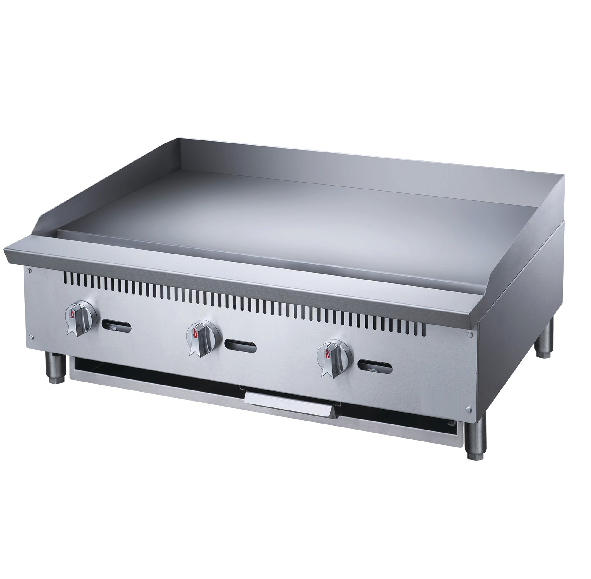 Chef AAA - TCGM36 Commercial 36 in. Countertop with Griddle with 3 Burners NG