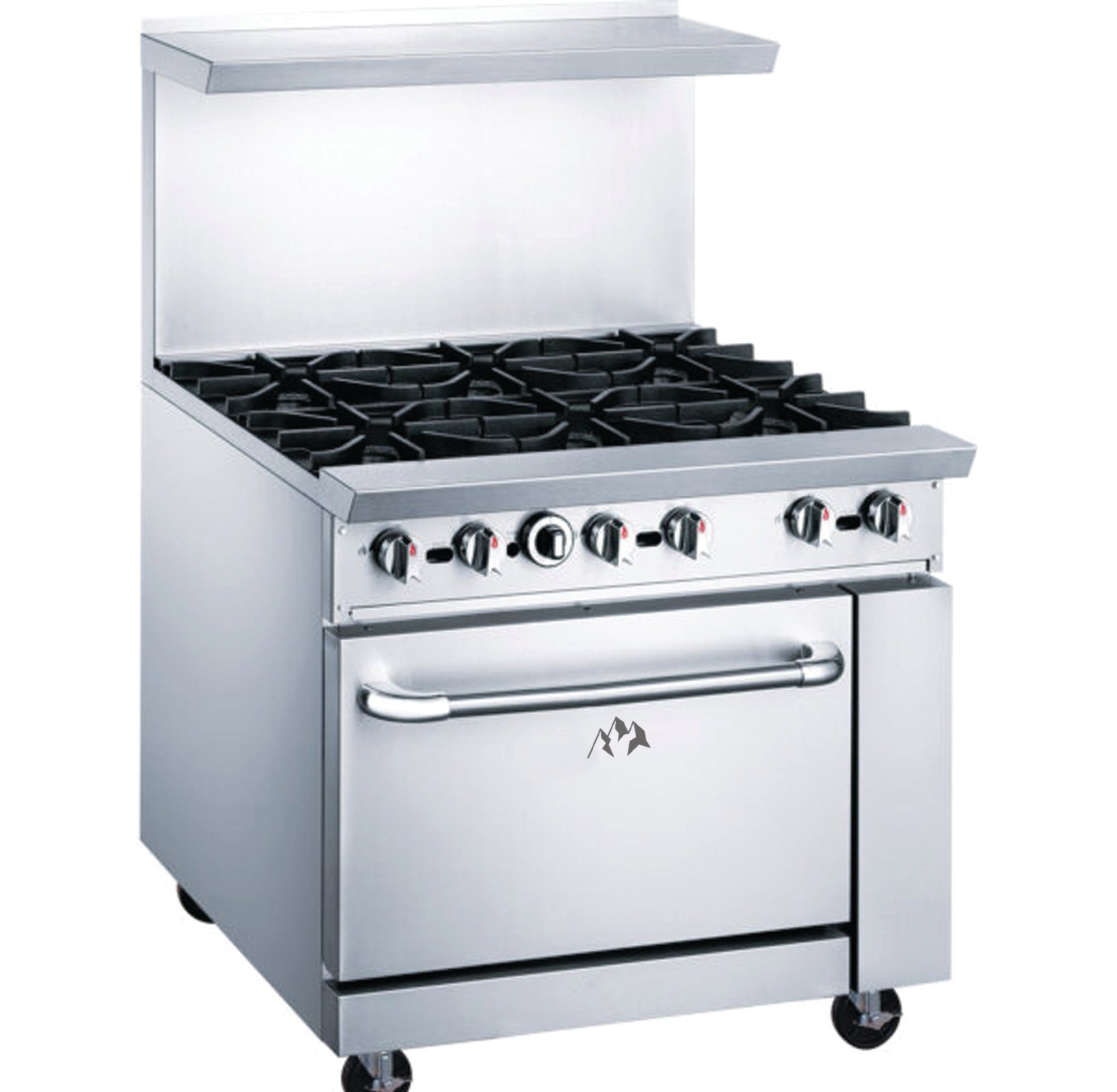 Chef AAA - TCR36-6B-NG, Commercial 36" Oven Range Six Open Burner Natural Gas