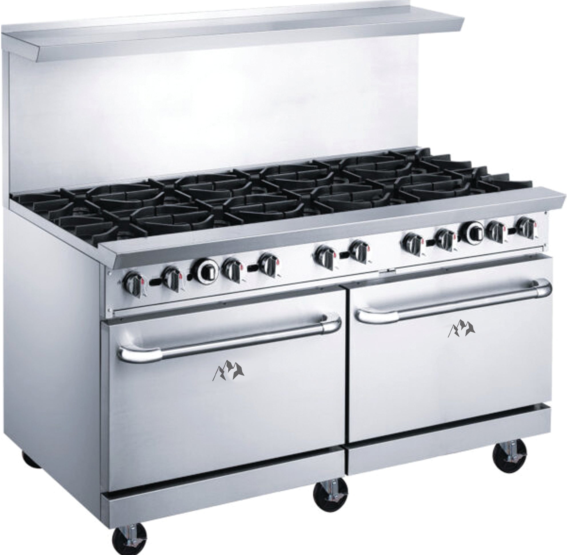 Chef AAA - TCR60-10B-NG, Commercial 60" Oven Range Ten Open Burner Natural Gas