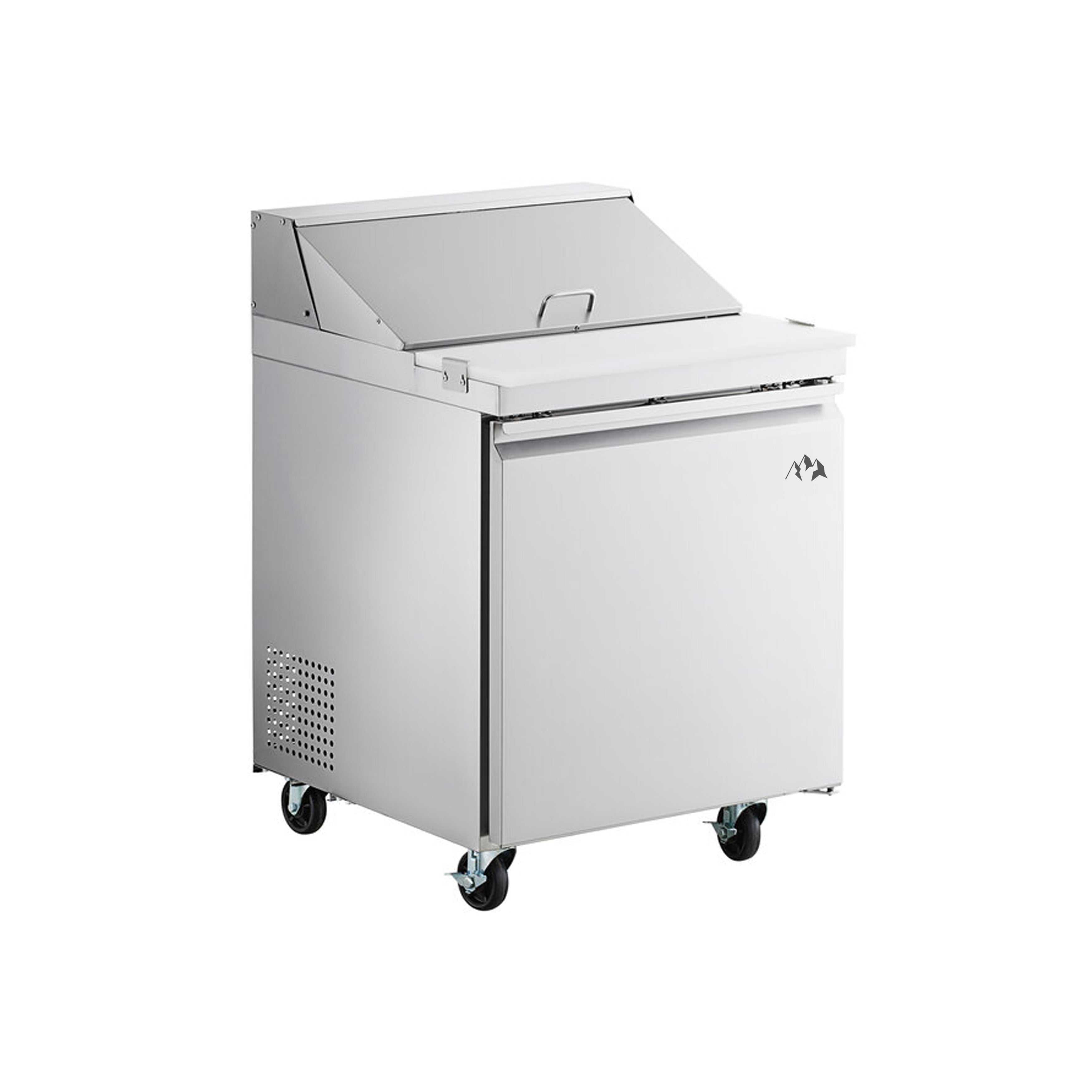 Chef AAA - SS-PT-27-HC, Commercial 27" Sandwich Prep Table Refrigerator 6 Pans 1 Door Stainless Steel 6 cu.ft.