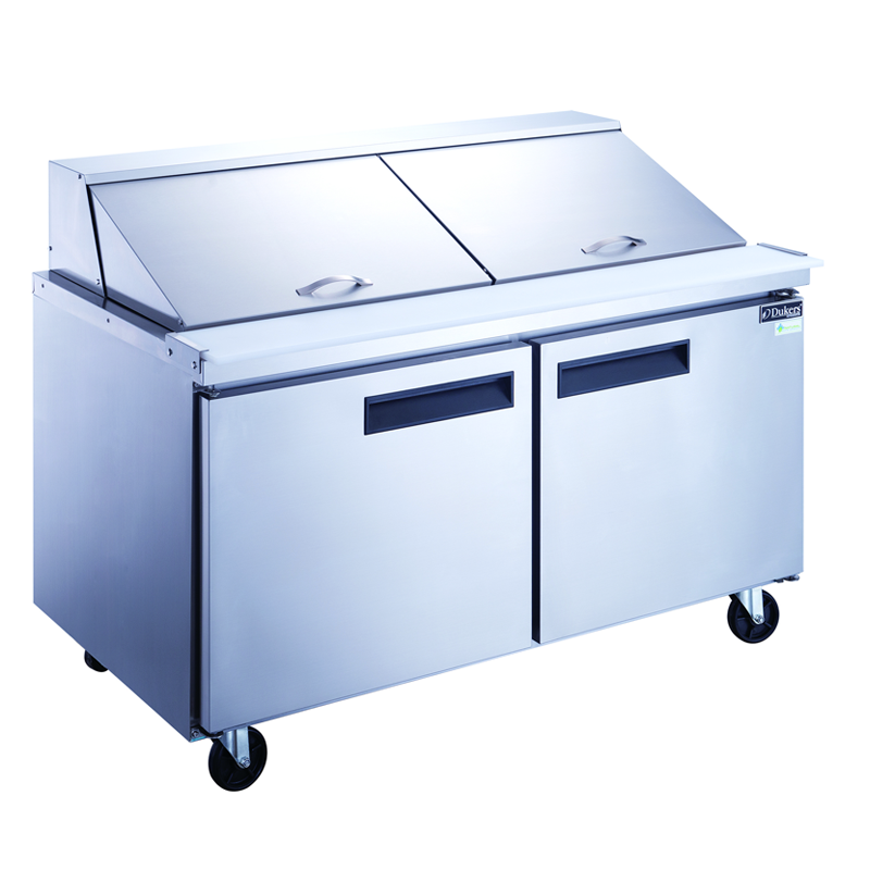 DSP60-24M-S2 2 Door Mega Top Food Prep Table Refrigerator