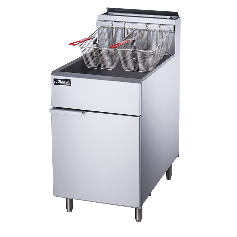 Dukers - DCF5-NG, Commercial 70Lbs Deep Fryer with 5 Tube Burners Natural Gas BTU150000