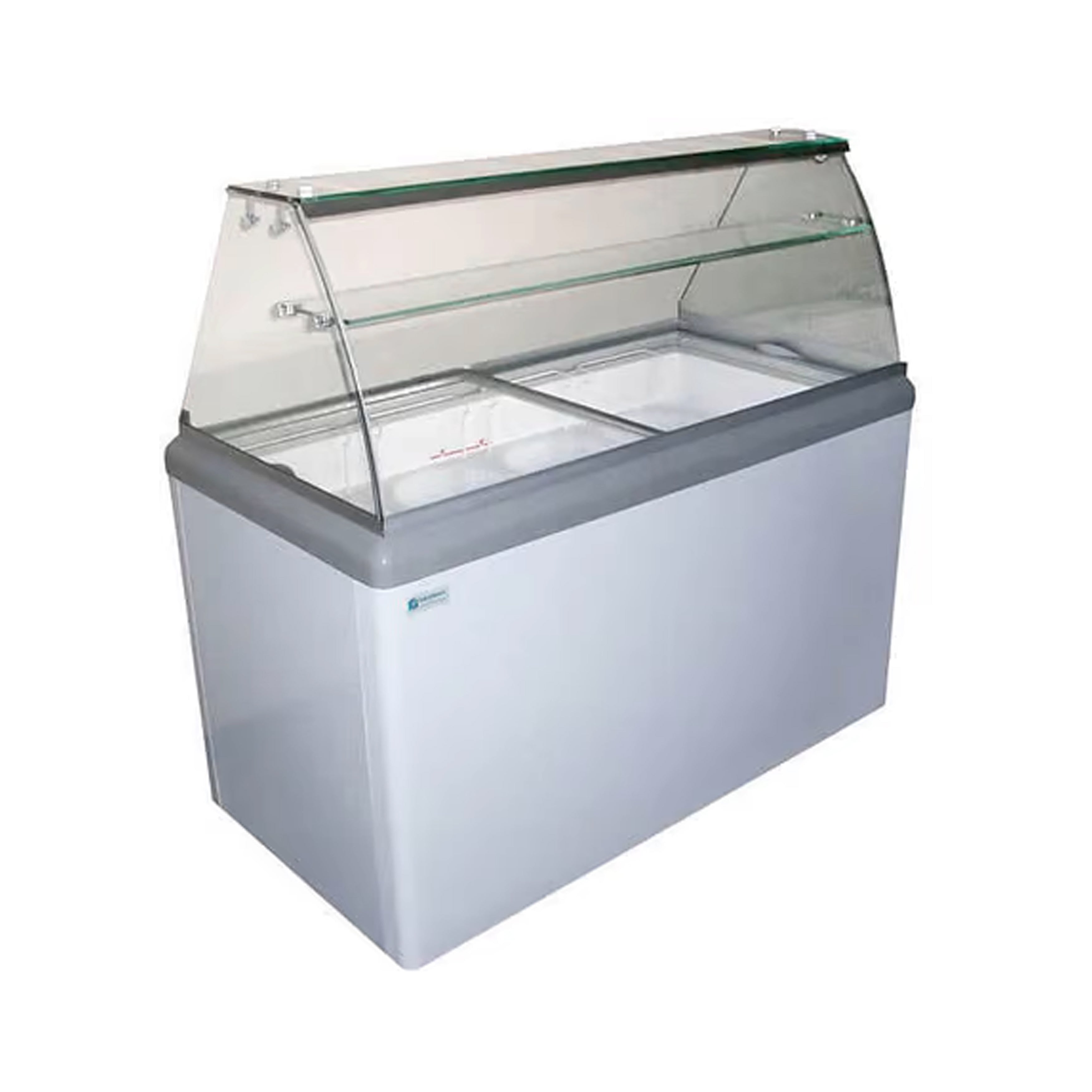 Excellence Industries - HBD-6HC, 43" Commercial Glass Door Ice Cream Dipping Cabinet Freezer (10) 3-Gallon Tubs 11.1 cu.ft.