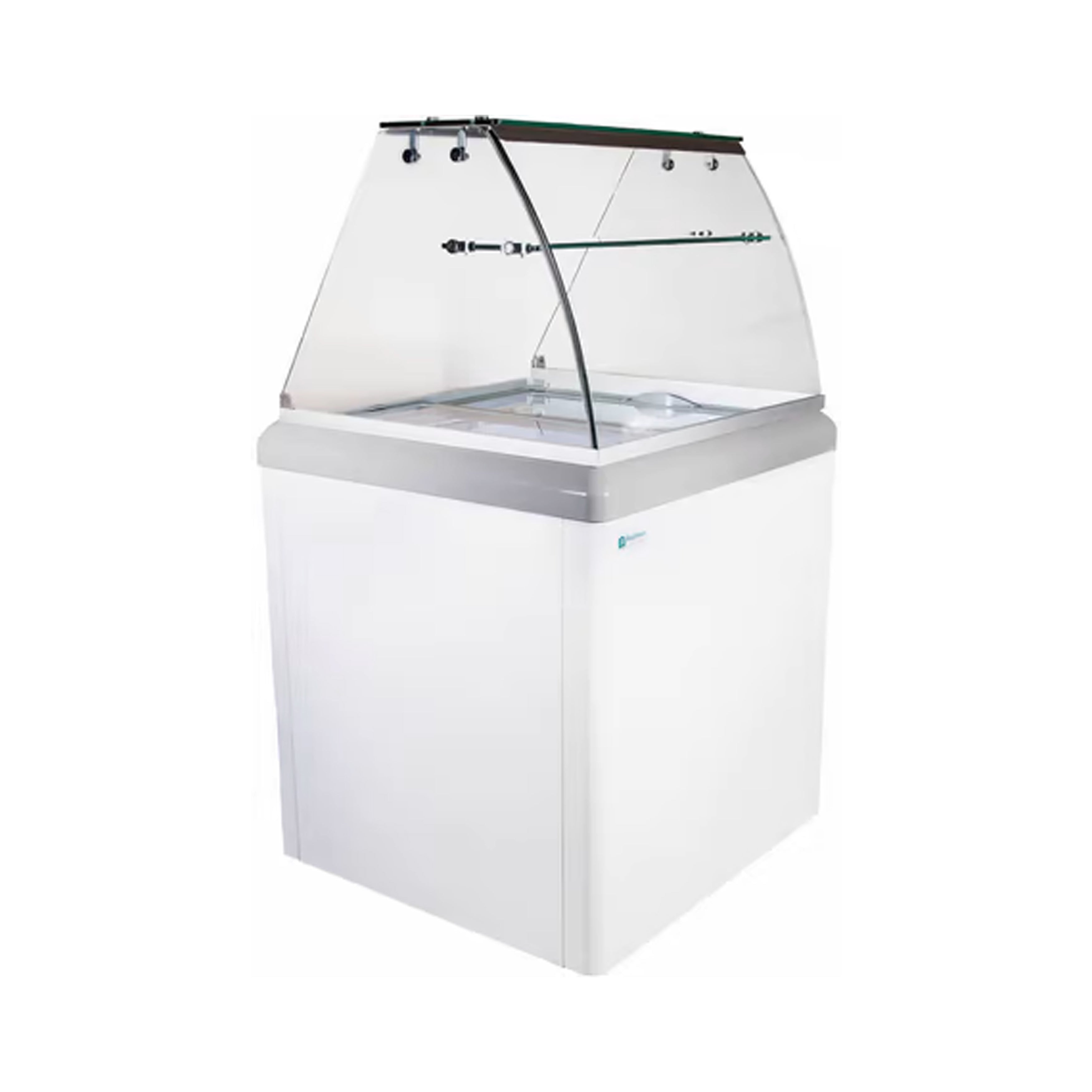 Excellence Industries - HBG-4HC, 28" Commercial Glass Door Ice Cream Dipping Cabinet Freezer (4) 5 Liter Pans 6.4 cu.ft.