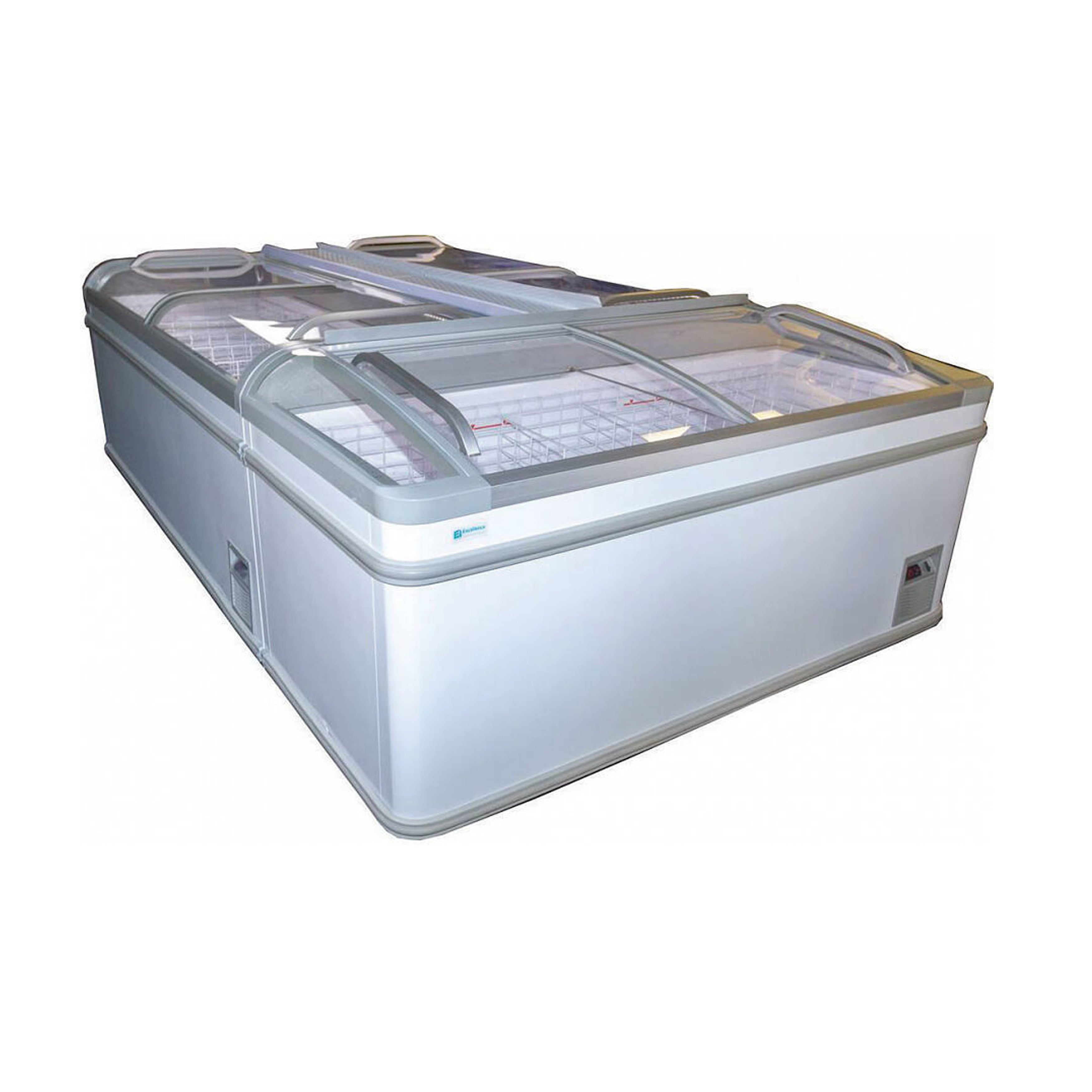 Excellence Industries - HR-18H, 73" Commercial Curved Top Island Display Freezer / Cooler 24.9 cu. ft.