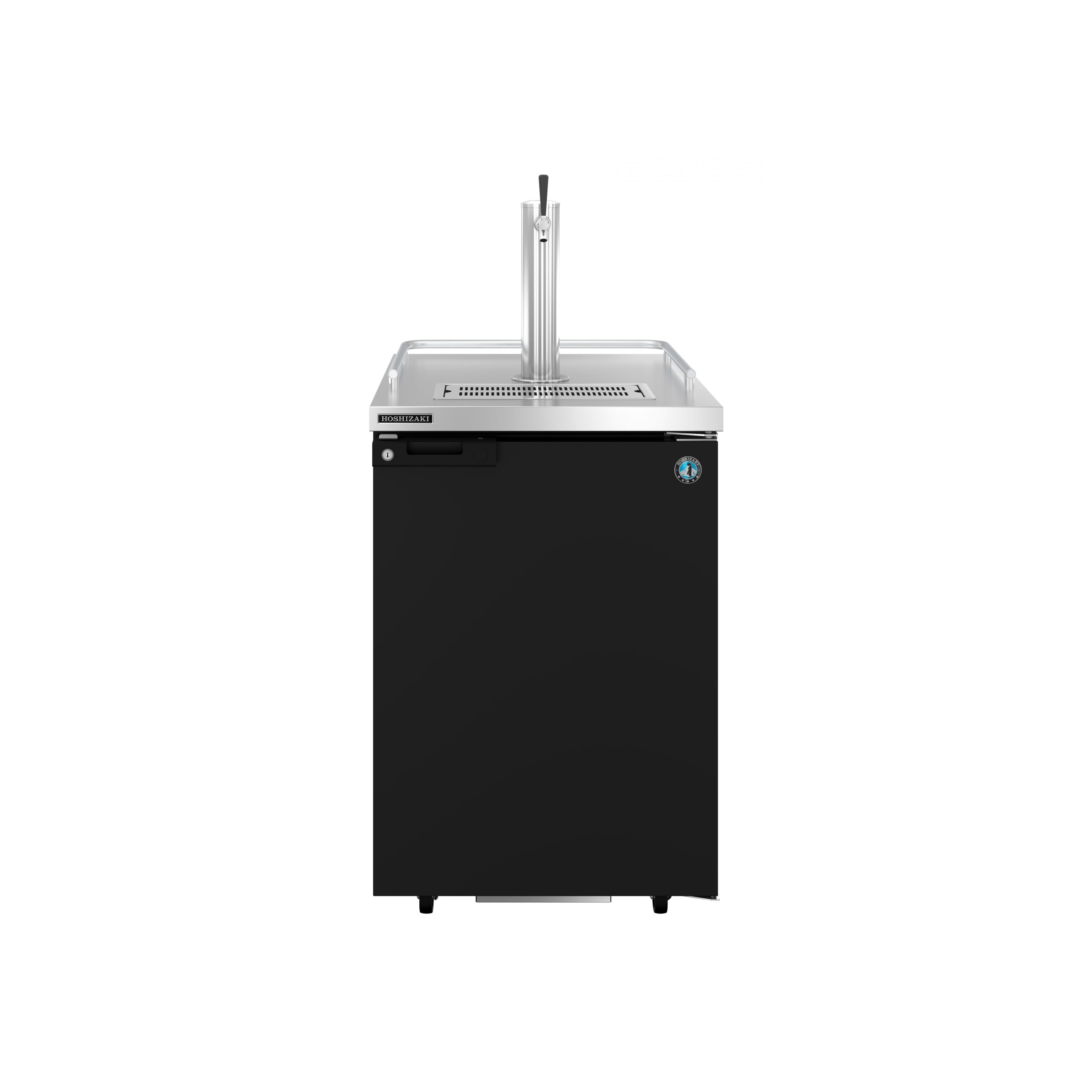 Hoshizaki - DD24, Commercial 24.8 Black Single Tap Kegerator Beer Dispenser - (1) half Keg Capacity 7.46cu.ft.